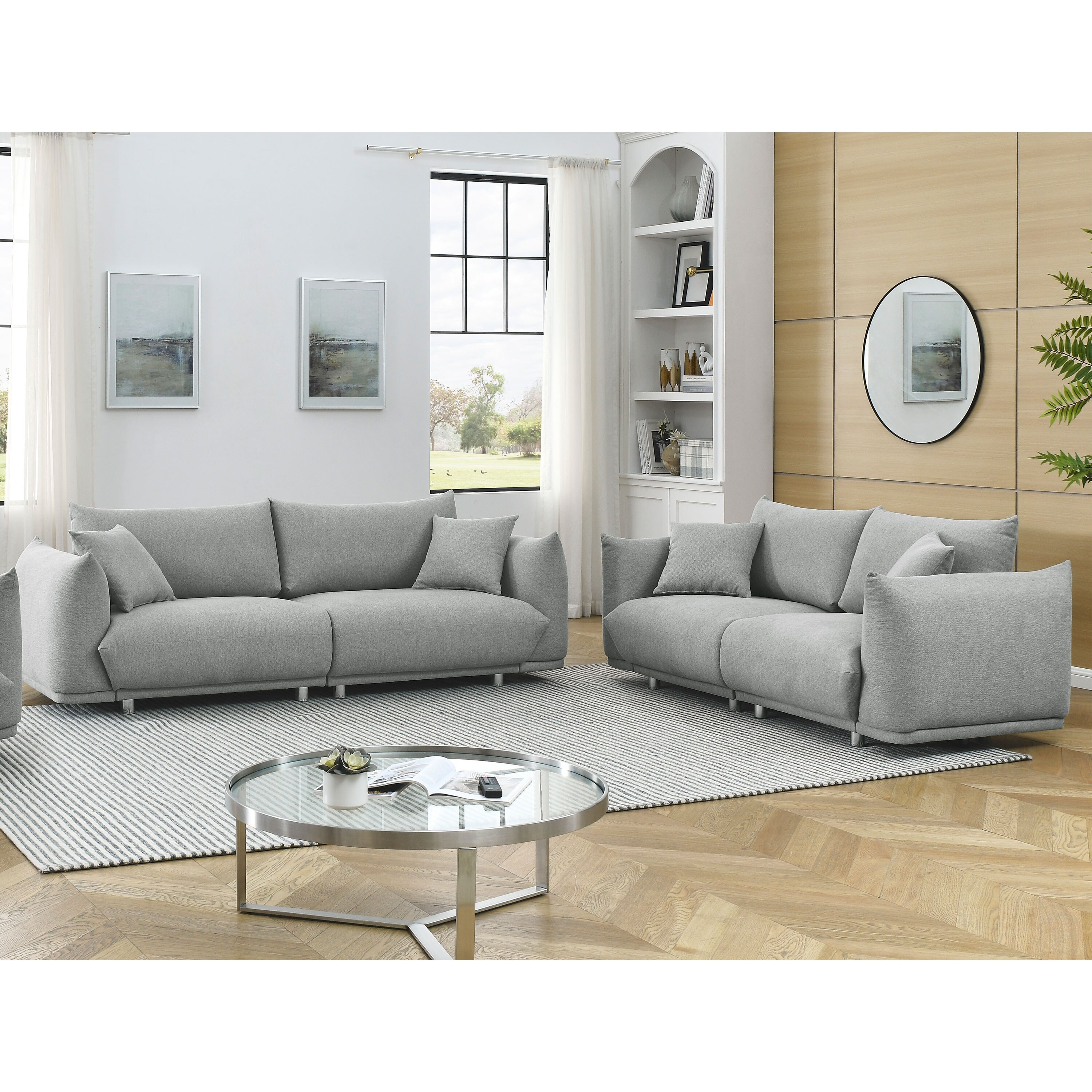 2 Piece Set Modern 3 Seater 2 Seater Combination Sofa